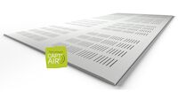Square perforated boards with sound insulation coating; CAPT'AIR technology for improved air quality: Also available in WAB version