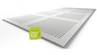 Square perforated boards with sound insulation coating; CAPT'AIR technology for improved air quality: Also available in WAB version