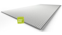 Square-perforated boards with sound insulation; CAPT'AIR technology for improved air quality: also available in WAB version